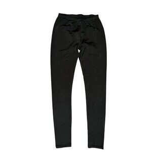 Fleece lined warm Leggings small black